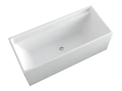 Banheira clássica retangular - 232 L - 150 x 75 x 60 cm - Branca - Acrílico - ASPIUS