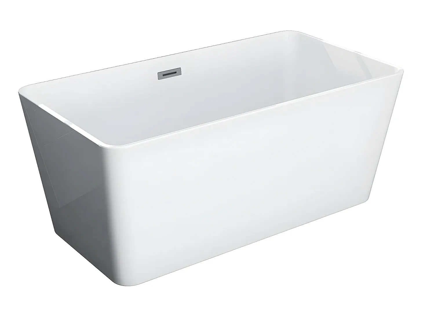 Banheira clássica retangular - 197 L - 130 x 70 x 55 cm - Branca - Acrílico - SPICARA
