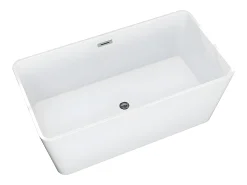 Banheira clássica retangular - 197 L - 130 x 70 x 55 cm - Branca - Acrílico - SPICARA