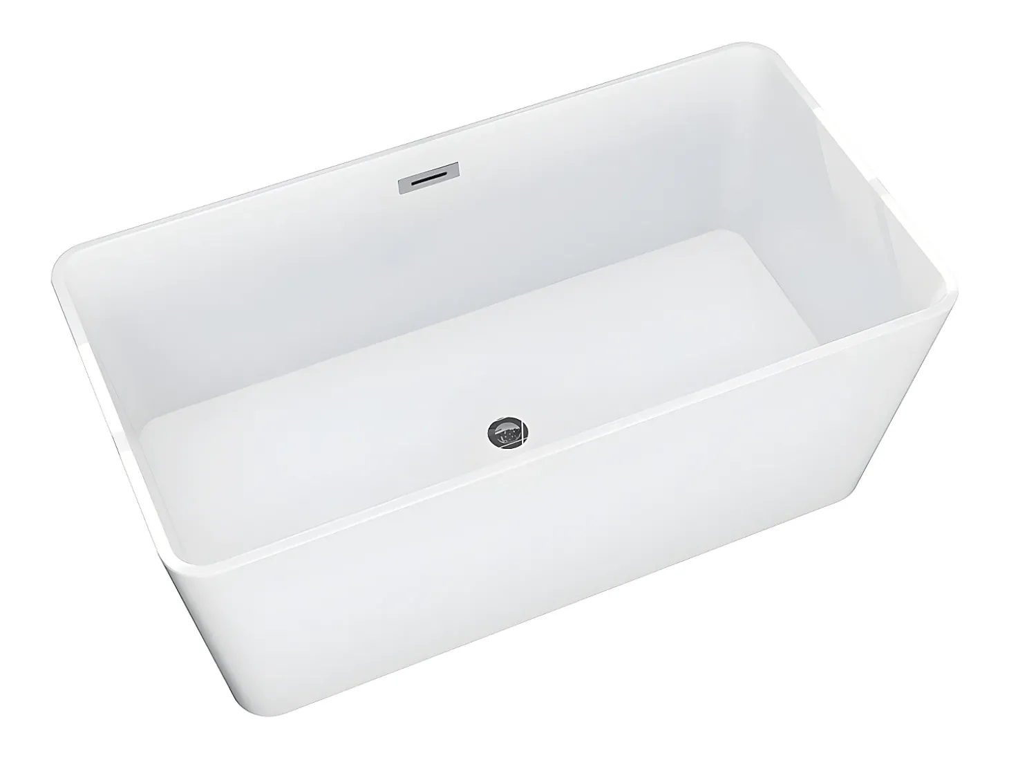 Banheira clássica retangular - 197 L - 130 x 70 x 55 cm - Branca - Acrílico - SPICARA