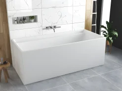 Banheira clássica retangular - 280 L - 170 x 75 x 60 cm - Branca - Acrílico - ASPIUS