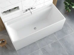 Banheira clássica retangular - 280 L - 170 x 75 x 60 cm - Branca - Acrílico - ASPIUS