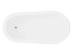 Banheira clássica retro - 200 L - 145 x 74 x 77 cm - Branco com pés prateados - NISOS