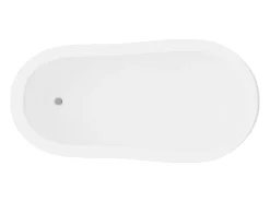 Banheira clássica retro - 200 L - 145 x 74 x 77 cm - Branco com pés dourados - NISOS
