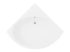 Banheira de canto branca em acrílico de 198 L, 120 x 120 x 63 cm COBITIS