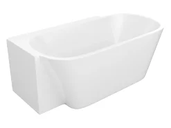 Banheira de canto branca 225 L acrílico 160 x 78 x 58 cm canto esquerdo - RIVASO