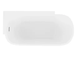 Banheira de canto branca 225 L acrílico 160 x 78 x 58 cm canto esquerdo - RIVASO