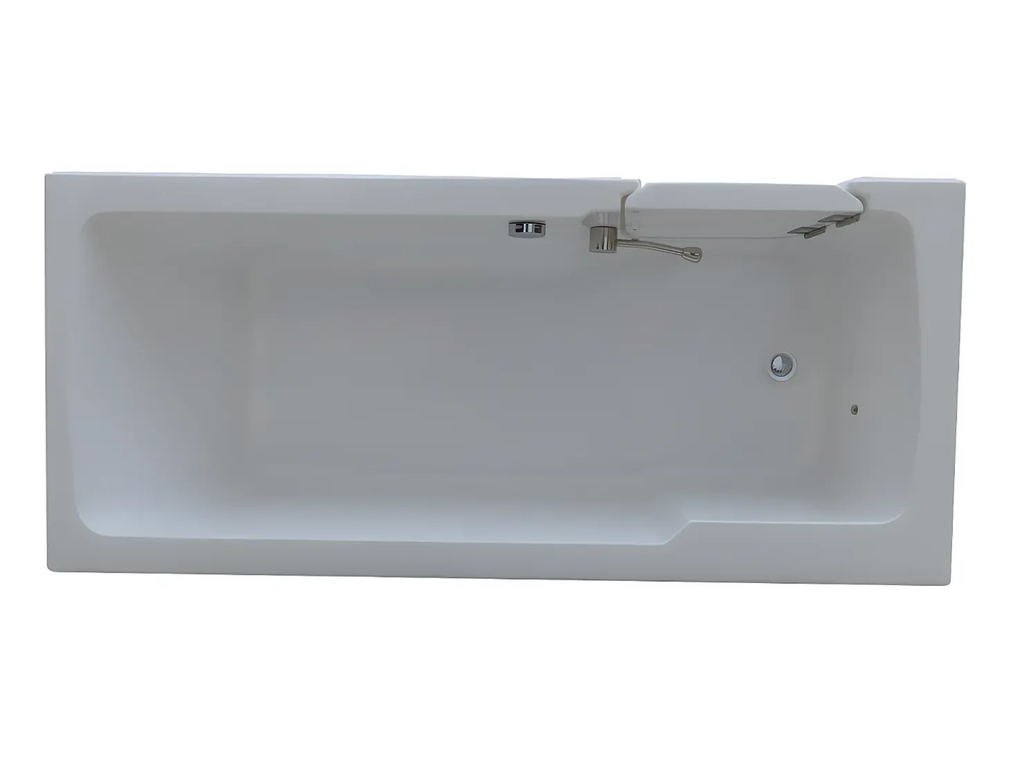 Banheira de canto com porta SERVEE - 235 L - 170*76*61 cm - Canto esquerdo - Sifão incluído