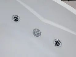 Banheira de canto de hidromassagem com sistema de cascata AGLENA - 2 lugares - 350 L - 150*150*60 cm