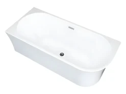 Banheira de canto esquerdo 228 L, 170 x 75 x 59 cm, acrílico branco - PONTICOLA