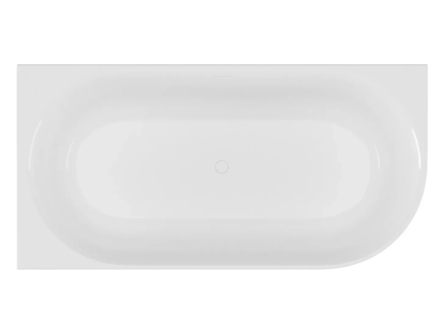 Banheira de canto estriada 240 L, branco fosco, acrílico, canto esquerdo 170 cm - BARBORI