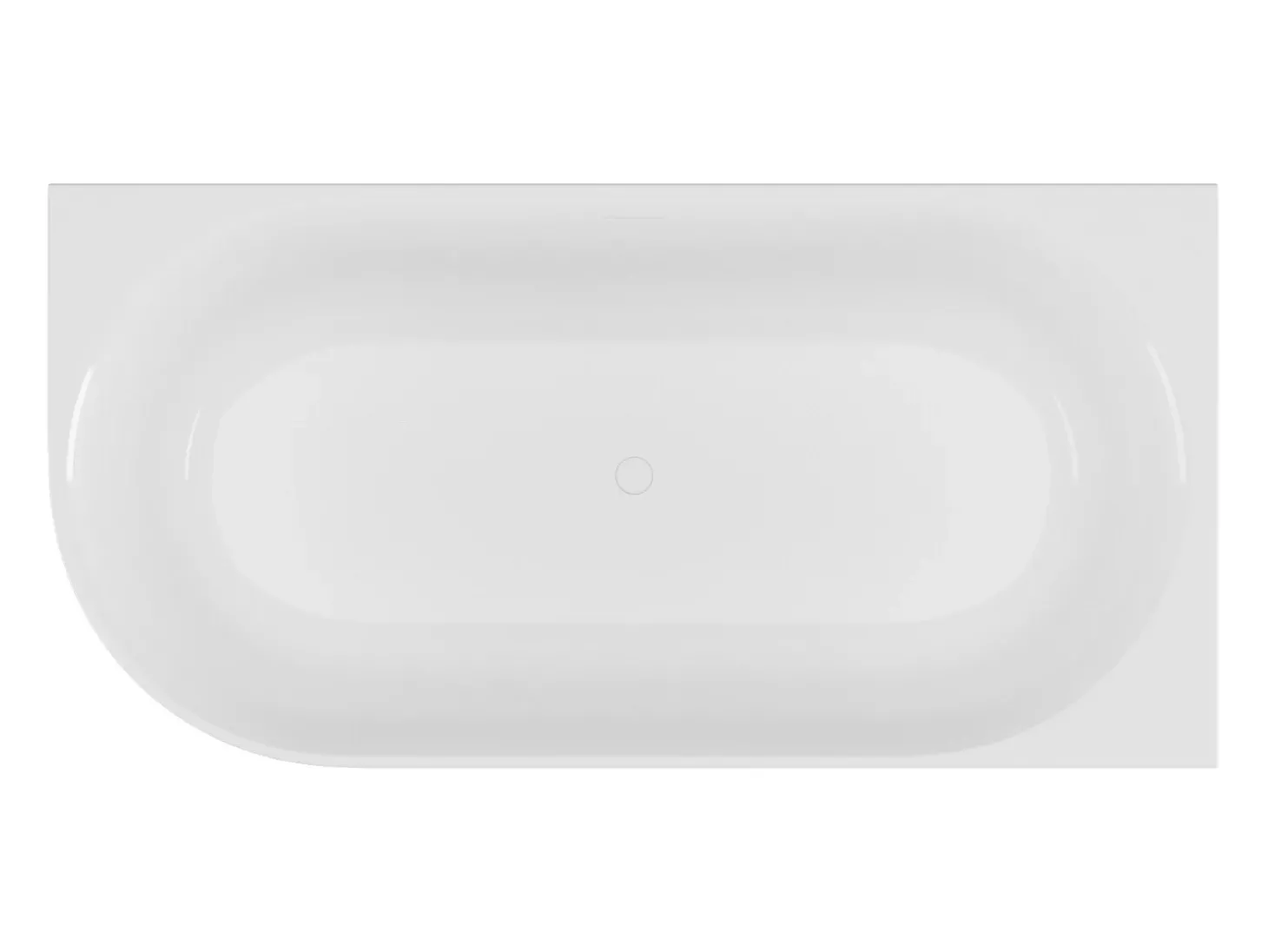 Banheira de canto estriada 200 L, branco fosco, acrílico, canto direito, 150 cm - BARBORI