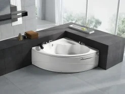 Banheira de canto NAVONA, 1 pessoa, 263 L, C135xL135xA54cm