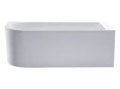 Banheira de canto oval branca em acrílico, 201 L, 150 x 75 x 58 cm, canto direito - ANIKA