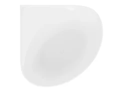 Banheira de canto oval em acrílico branco brilhante 176 L, 100 x 100 x 58 cm - MARTA