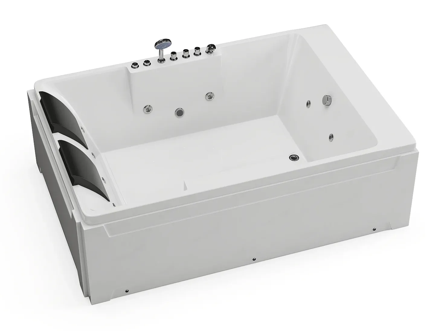 Banheira de hidromassagem - 2 lugares - 515 L - 182 x 122 x 62 cm - Ângulo esquerdo - THALASSA
