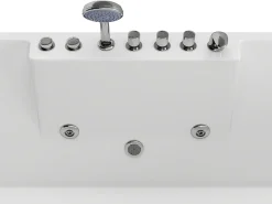 Banheira de hidromassagem - 2 lugares - 515 L - 182 x 122 x 62 cm - Ângulo esquerdo - THALASSA
