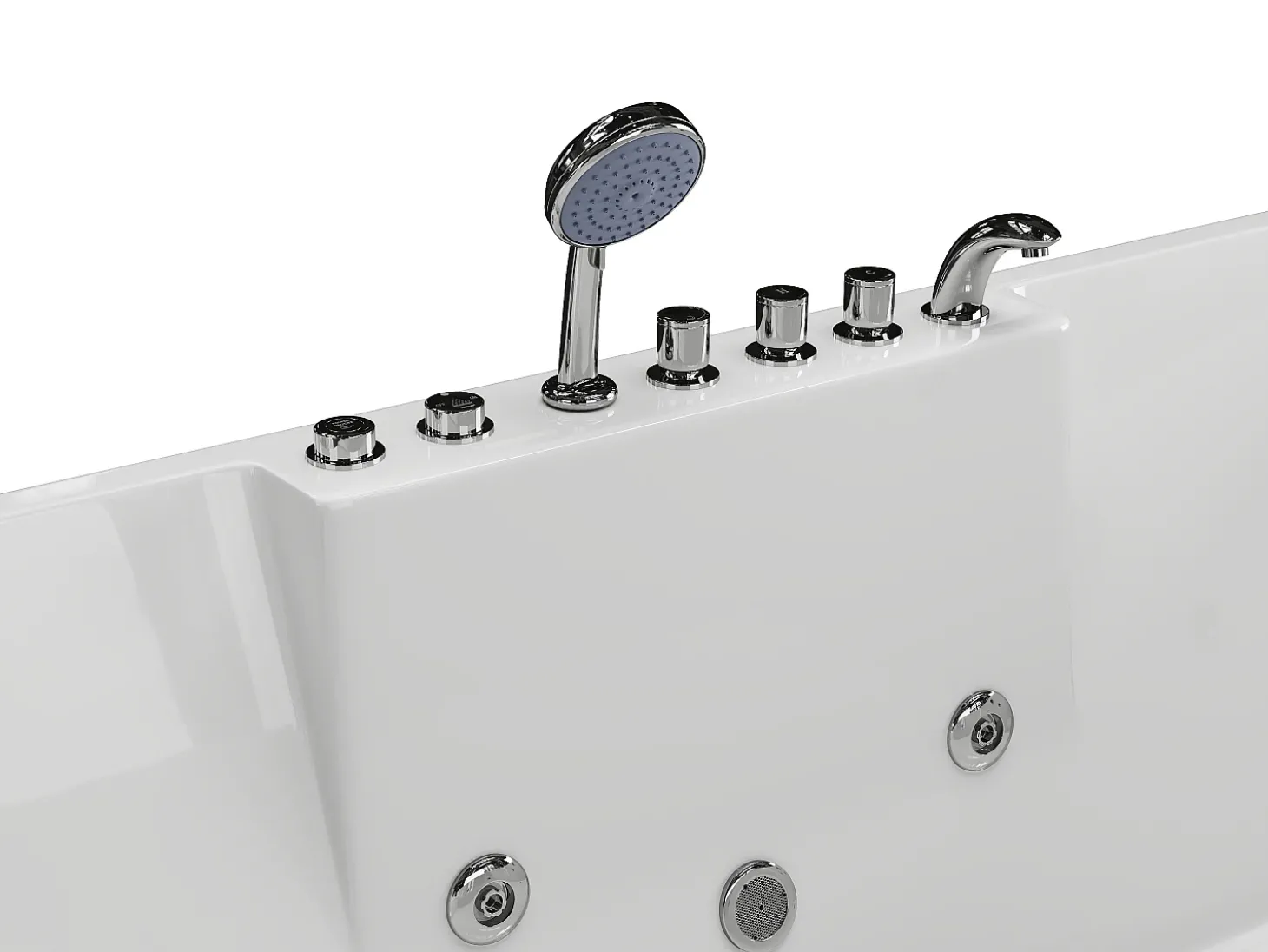 Banheira de hidromassagem - 2 lugares - 515 L - 182 x 122 x 62 cm - Ângulo esquerdo - THALASSA