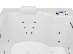 Banheira de hidromassagem branca - 2 lugares - 450 L - 185 x 120 x 65 cm - DEFORIA