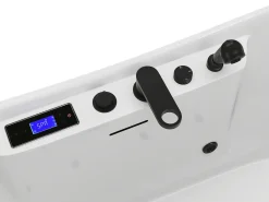 Banheira de hidromassagem assimétrica branca - 190 L - 180 x 80 x 74 cm - BOLAZA