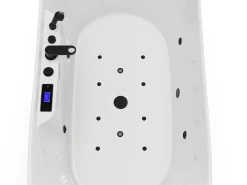 Banheira de hidromassagem assimétrica branca - 190 L - 180 x 80 x 74 cm - BOLAZA
