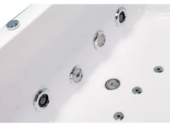 Banheira de hidromassagem branca 180 X 90 cm Cromoterapia 14 jatos - Primula