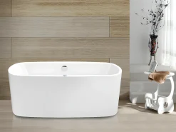 Banheira de hidromassagem com LEDs SIRGAO-1 lugar-155L-75x150cm-Branca
