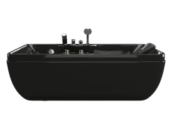 Banheira de hidromassagem preta canto esquerdo, 1 lugar, 150 x 75 x 54,5 cm, 750 W GAVINO
