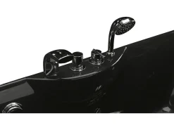 Banheira de hidromassagem preta canto esquerdo, 1 lugar, 150 x 75 x 54,5 cm, 750 W GAVINO