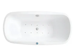 Banheira de hidromassagem com LEDs SIRGAO-1 lugar-155L-75x150cm-Preta