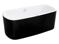 Banheira de hidromassagem com LEDs SIRGAO-1 lugar-155L-75x150cm-Preta