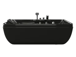 Banheira de hidromassagem preta canto direito, 1 lugar, 150 x 75 x 54,5 cm, 750 W GAVINO