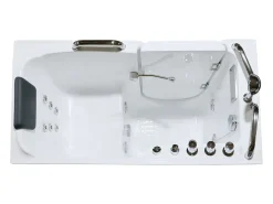Banheira de hidromassagem com porta, 1 lugar, 355 L, 134,5 x 67,3 x 106 cm - BURAM