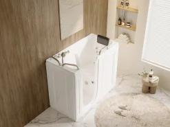 Banheira de hidromassagem com porta, 1 lugar, 355 L, 134,5 x 67,3 x 106 cm - BURAM