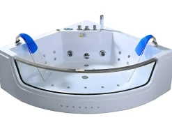 Banheira de hidromassagem branca 152 X 152 cm Bomba Dupla 19 jatos - Calliope