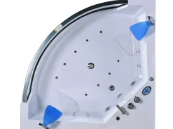 Banheira de hidromassagem branca 152 X 152 cm Bomba Dupla 19 jatos - Calliope
