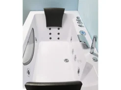 Banheira de hidromassagem branca Cromoterapia 180 X 90 cm 16 jatos - Eden