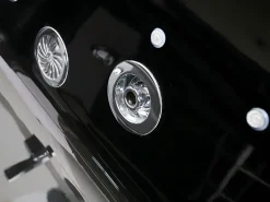 Banheira de hidromassagem vidrada com LEDs DYONA preta - 1 pessoa - 260L