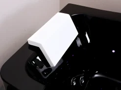 Banheira de hidromassagem vidrada com LEDs DYONA preta - 1 pessoa - 260L
