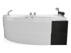 Banheira de hidromassagem branca, 1 lugar, C150 x A56 x L100 cm, canto reto, LUANA