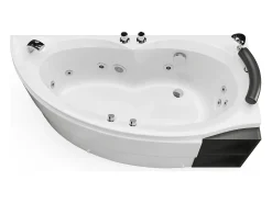Banheira de hidromassagem branca, 1 lugar, C150 x A56 x L100 cm, canto reto, LUANA