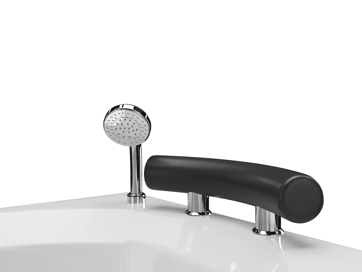 Banheira de hidromassagem branca, 1 lugar, C150 x A56 x L100 cm, canto reto, LUANA