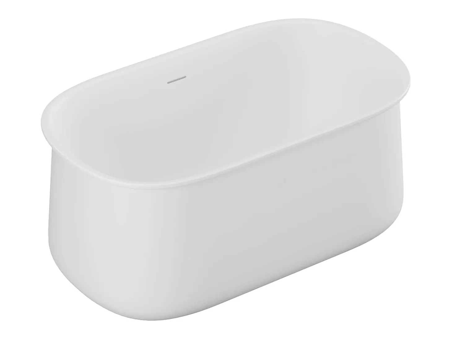 Banheira de ilha branca fosca - 130 x 74 x 60 cm - 195 L - CALDRIA