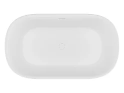 Banheira de ilha branca fosca - 130 x 74 x 60 cm - 195 L - CALDRIA