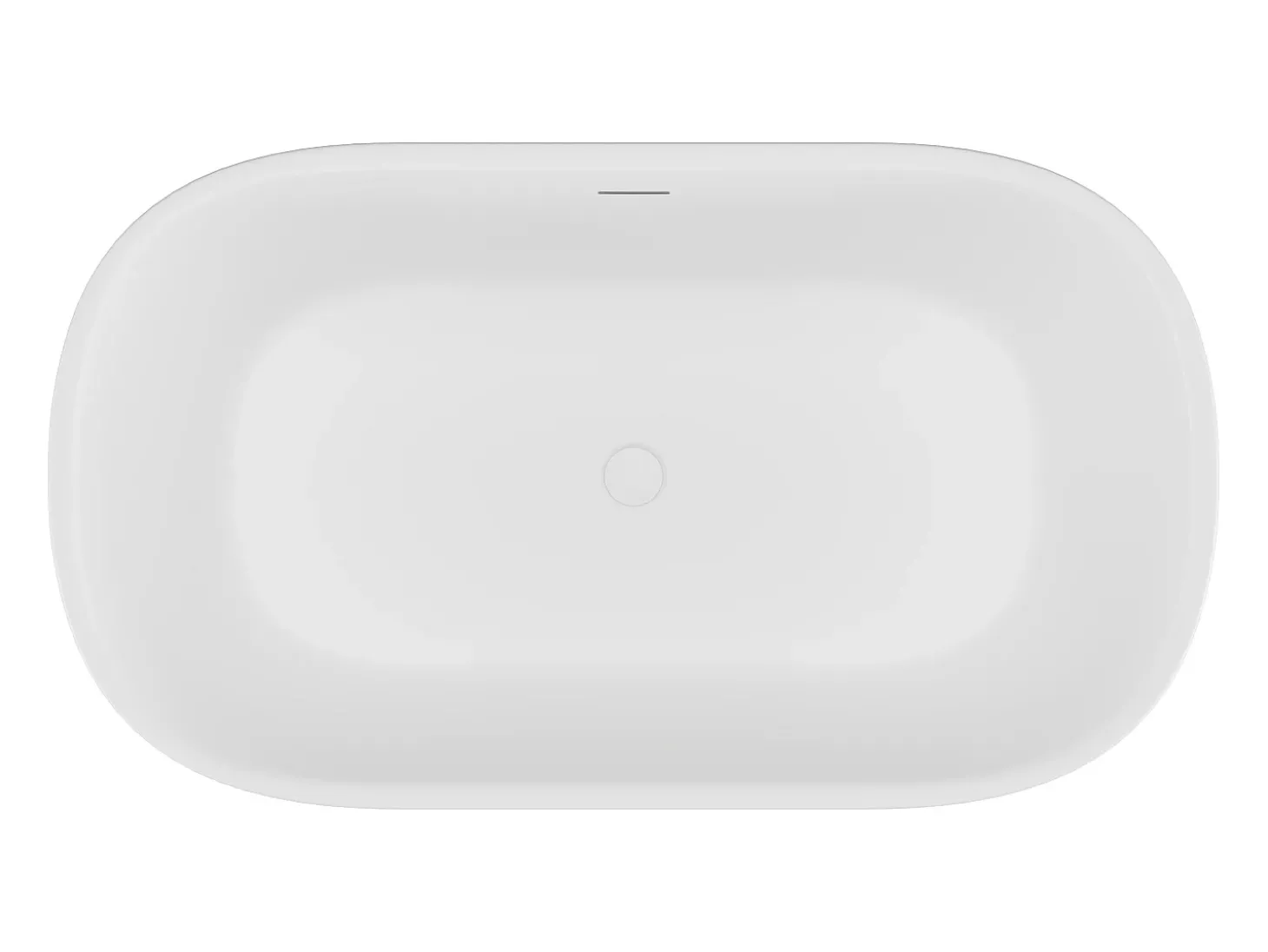 Banheira de ilha branca fosca - 130 x 74 x 60 cm - 195 L - CALDRIA