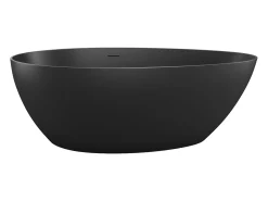 Banheira de instalação livre - 245 L - 160 x 82 x 58 cm - Preto fosco - Acrílico - APULIA