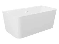 Banheira de pousar e encostar retangular 216 L, 150x75x60 cm acrílico branco - ATESA