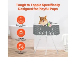Banheira de Toalete, SucceBuy Banheira Dobrável para Pequenos Animais de Estimação, Cinza