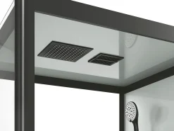 Banheira duche hidromassagem preto C150 x L75 x A215 cm, 36 jatos - DARIA