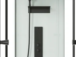 Banheira duche hidromassagem preto C150 x L75 x A215 cm, 36 jatos - DARIA